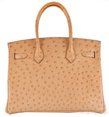 Birkin 30 Natural Gold Ostrich PHW