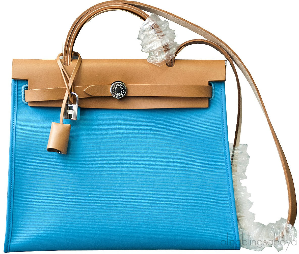 Herbag Zip PM Blue Azteque with Mint