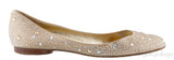 Gold Crystal Ballet Flat