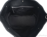 Saint Laurent Black Raffia Rive Gauche Black Oversize Tote