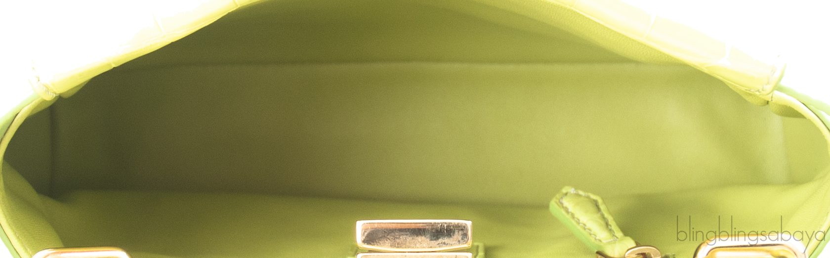 Apple Green Crocodile Mini Peekaboo