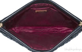 Black Matelasse Leather Clutch