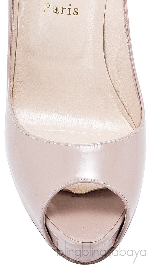 Very Prive 120 Nude Peep Toe Pump