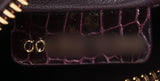 Lady Dior Medium Amethyst Porosus Crocodile GHW
