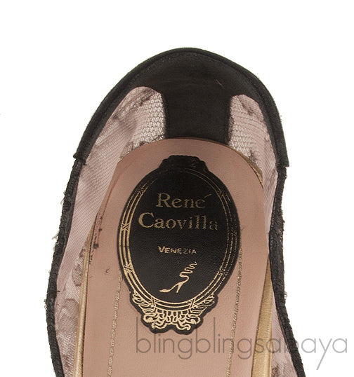 Black Lace Ballet Flat