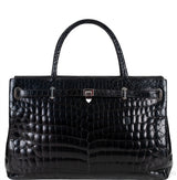 Black Crocodile Darcy Tote