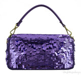 Baguette Purple Sequined Bag