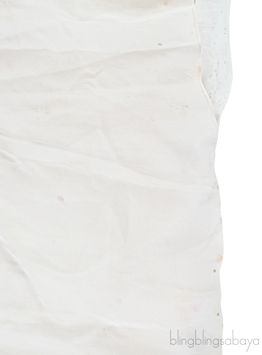 White Pleated Polka Tulle Skirt