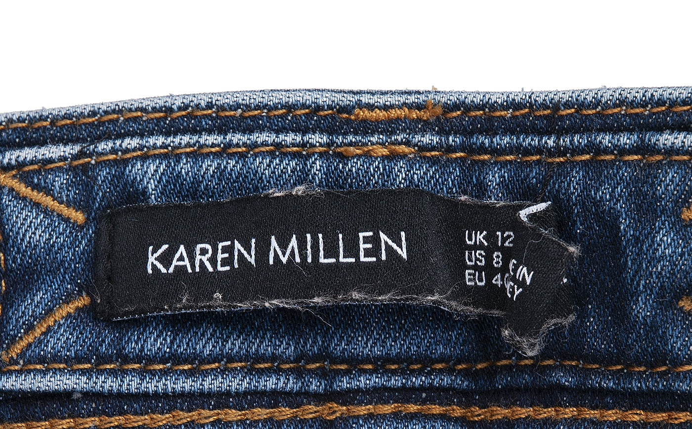Blue Side Stripe Skinny Jeans