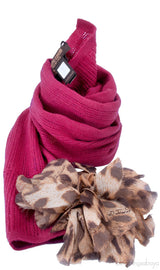 Fuchsia Wool Scarf & Hat