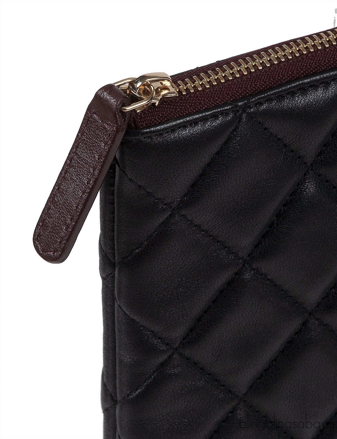 Chanel Black Large CC Quilted Lambskin O-Case Clutch