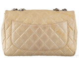 Crinkled Patent Quilted Flap Bag Jumbo