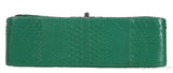 Chanel Classic Jumbo CC Emerald Green Python Flap Bag