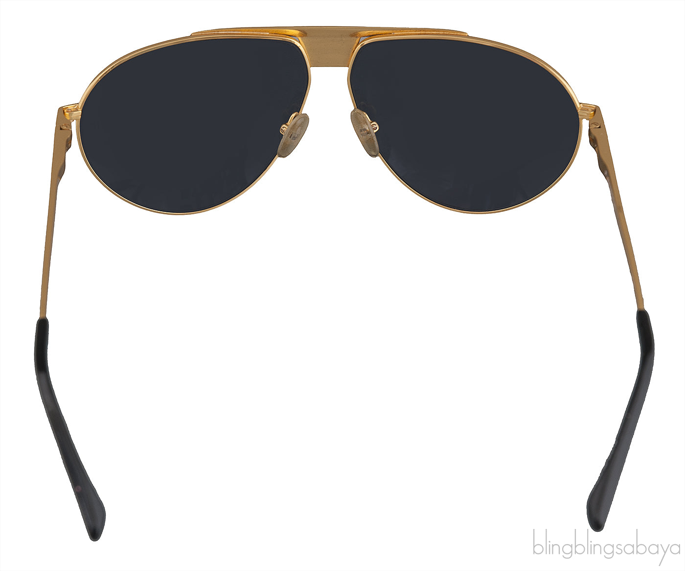 Linda Farrow LFL461 Black & Gold Aviator Sunglasses