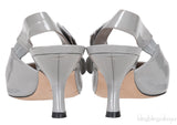 Christian Dior Grey Patent J\'Adior Slingback Heels