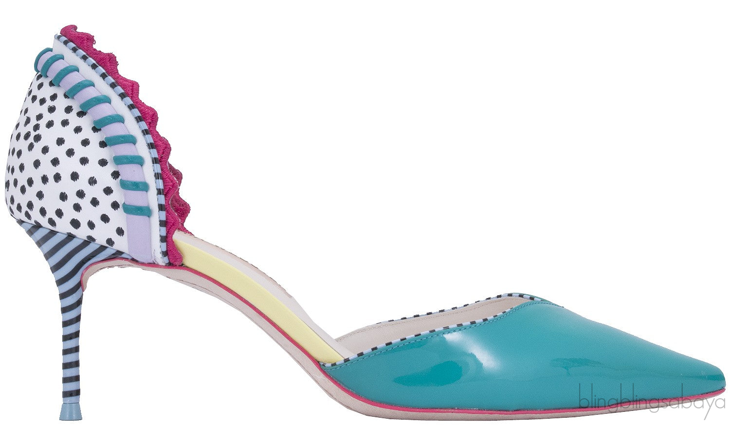 Multicolored Textured Leather Pumps