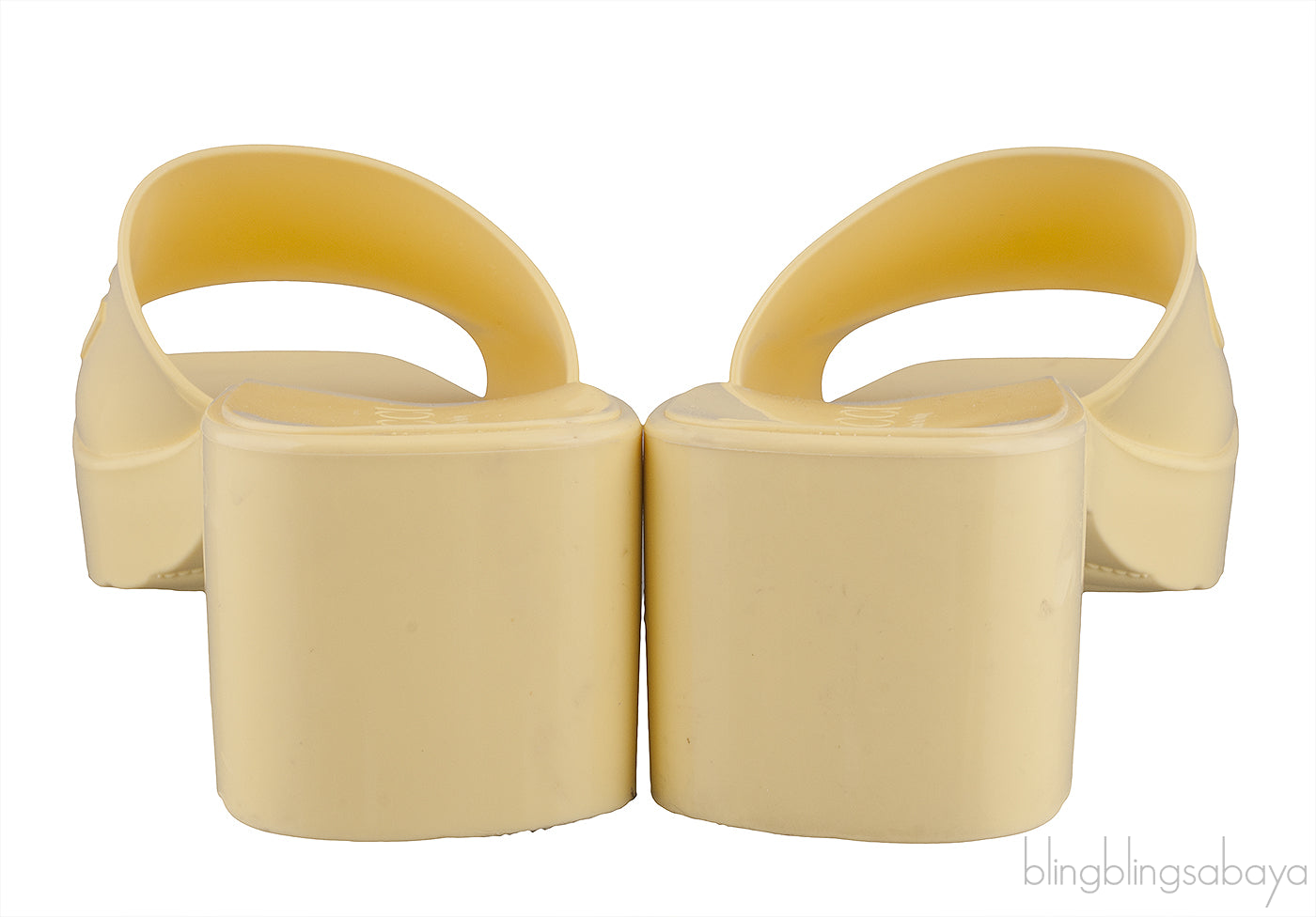 Yellow Rubber Slide Sandals