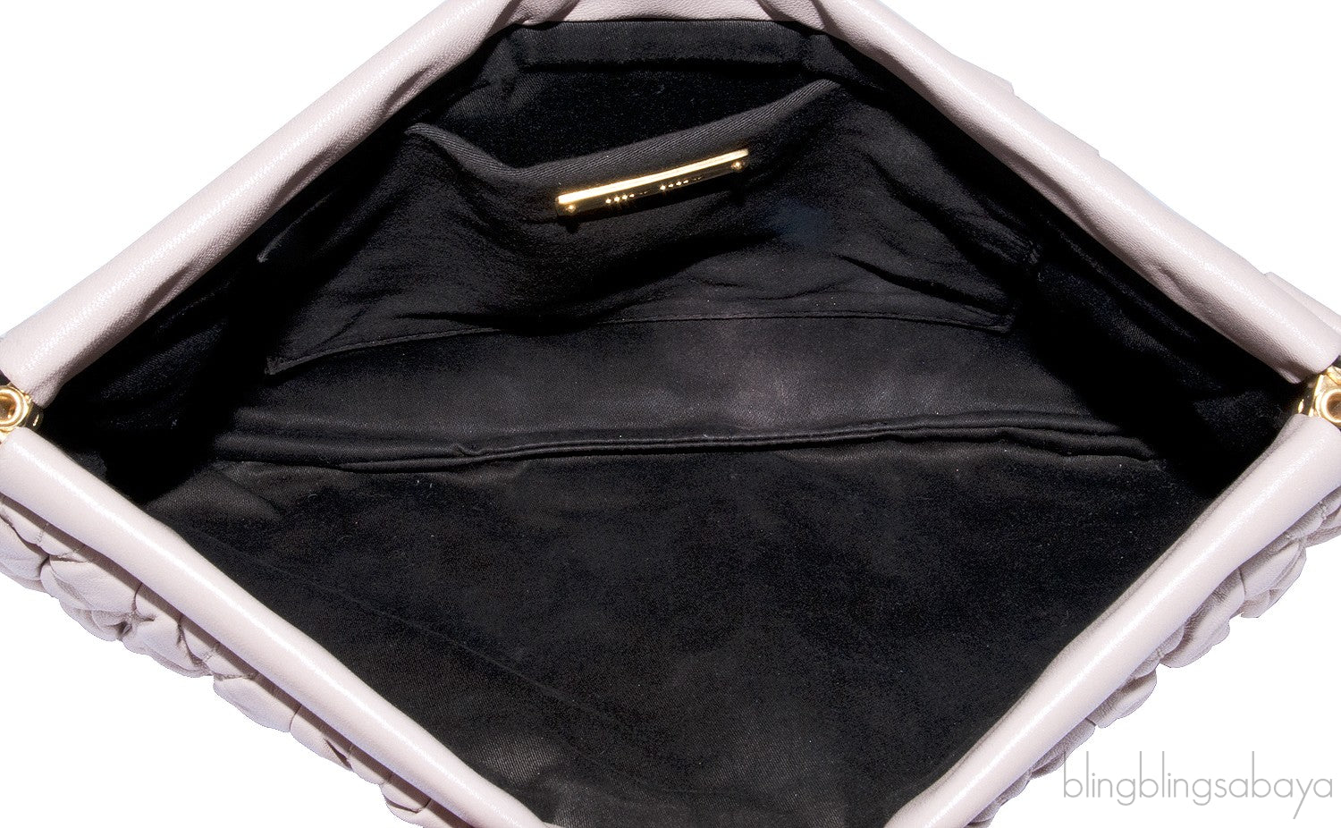 Nude Matelasse Leather Clutch