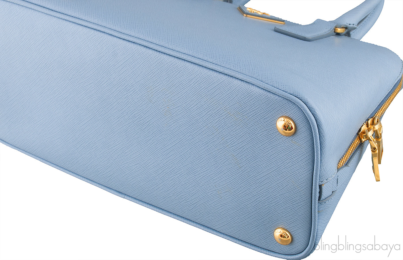 Light Blue Bowler Medium Bag