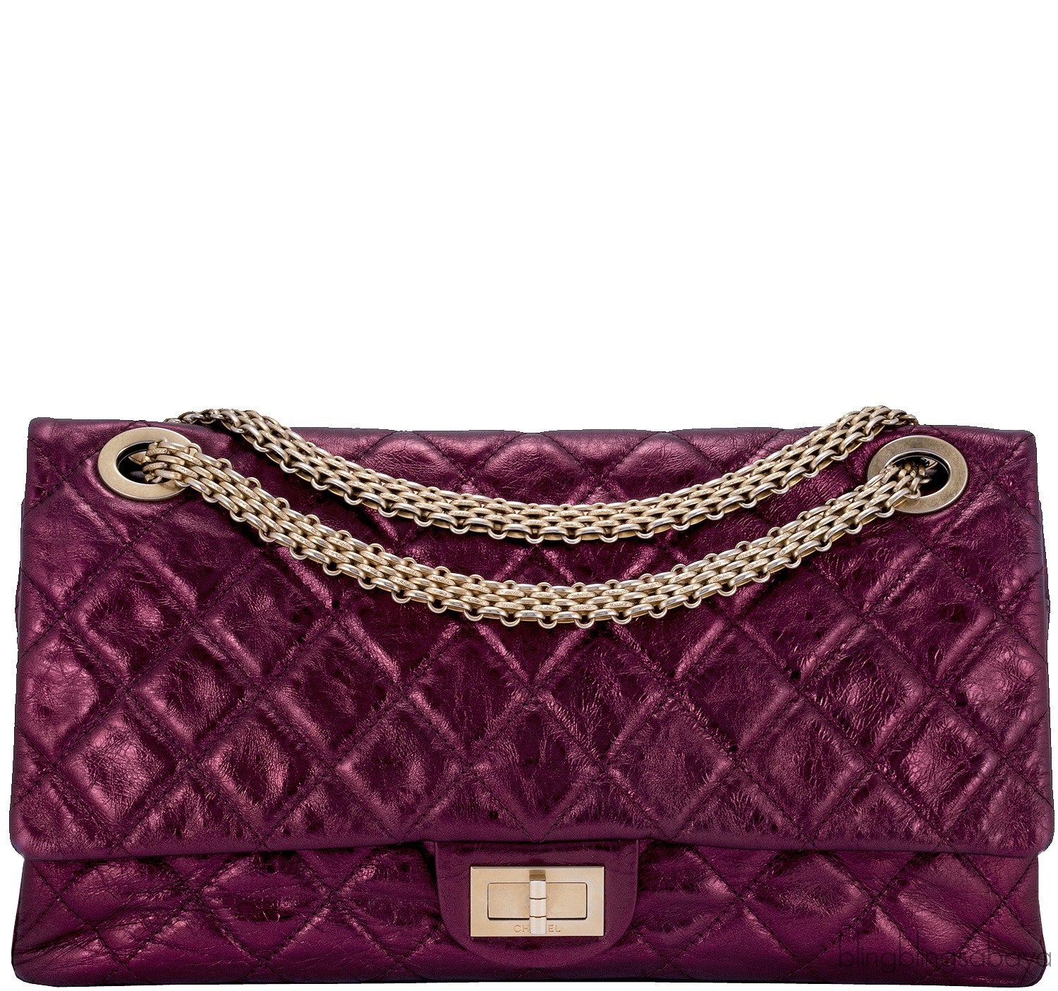 2.55 Reissue Metallic Burgundy Flap