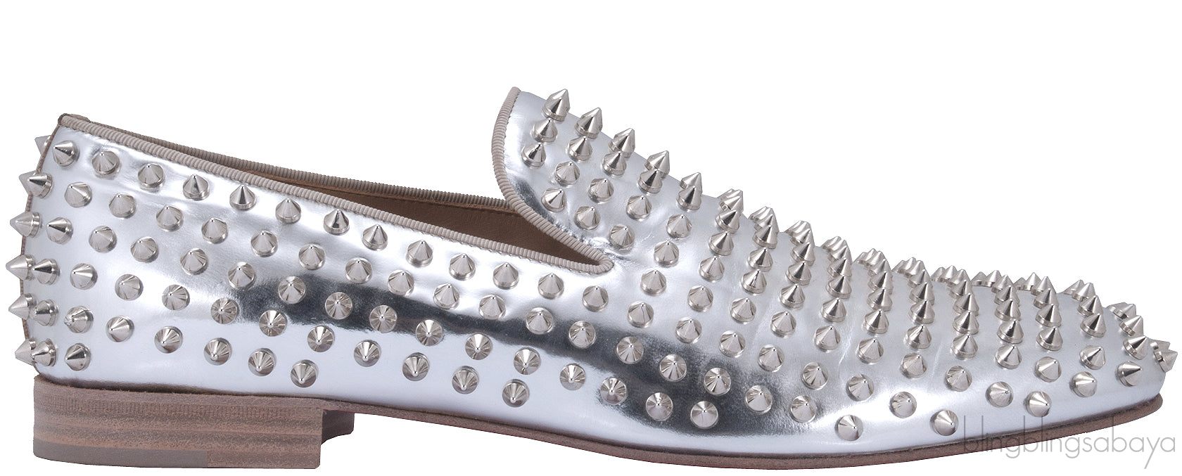 Dandelion Spike Silver Patent Men Loafer