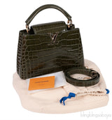 Capucines BB Crocodile Kaki Bag