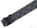 LV Initials 40 MM Matte Black Belt
