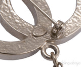 CC Logo Pearl Drop Pin Brooch