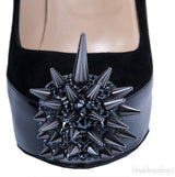 Asteroid Black Spike Toe Pumps