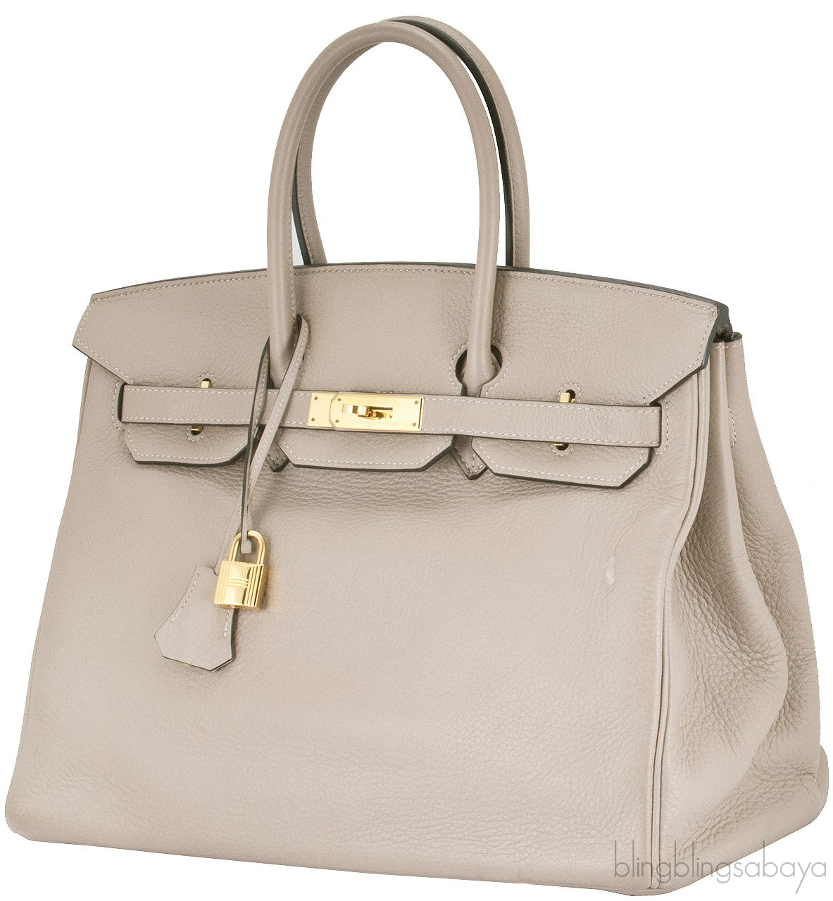 Birkin 35 Gris Tourterelle GHW