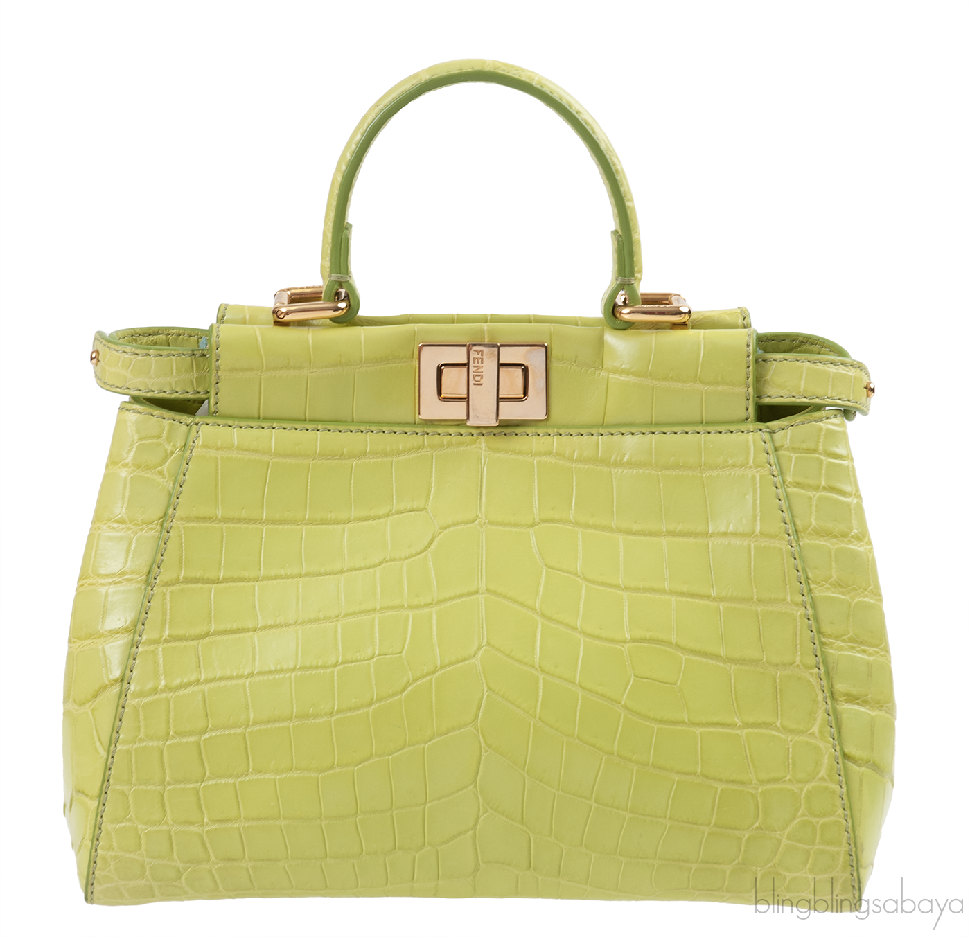 Apple Green Crocodile Mini Peekaboo