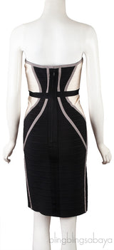 Tri-color Tube Mini Dress