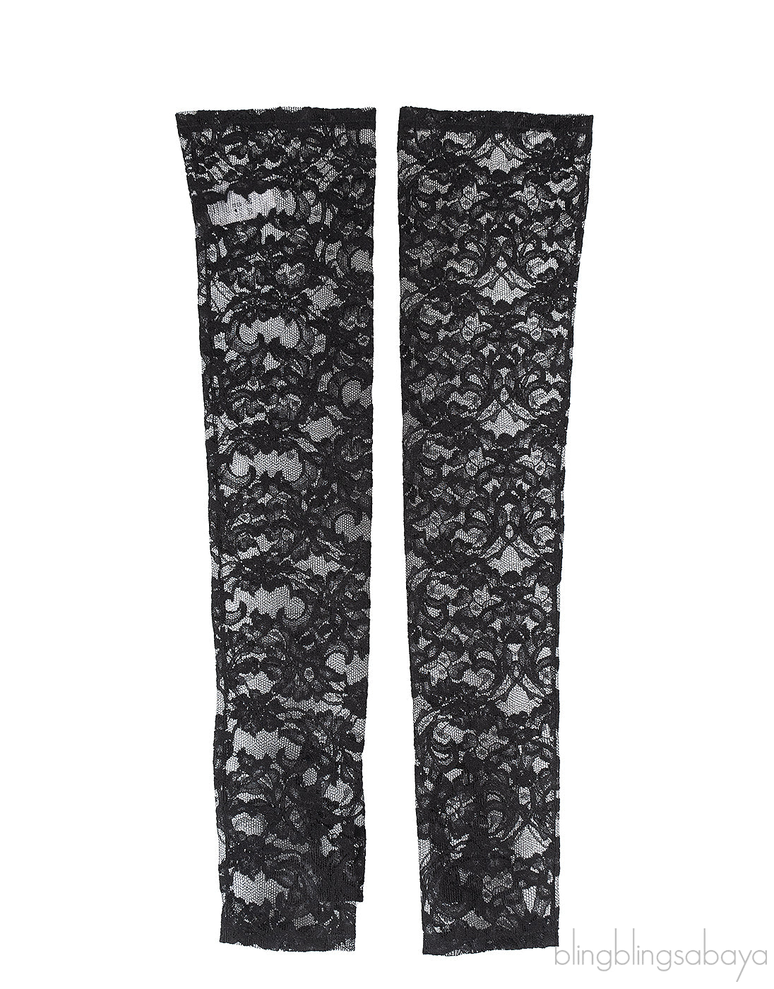 Dolce & Gabbana Black Long Lace Fingerless Gloves