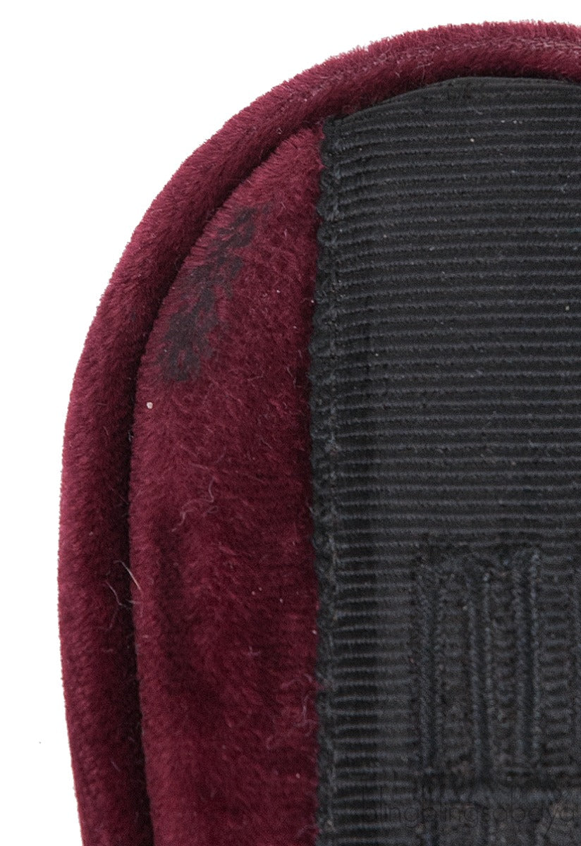 Maroon Stella Velvet Mules