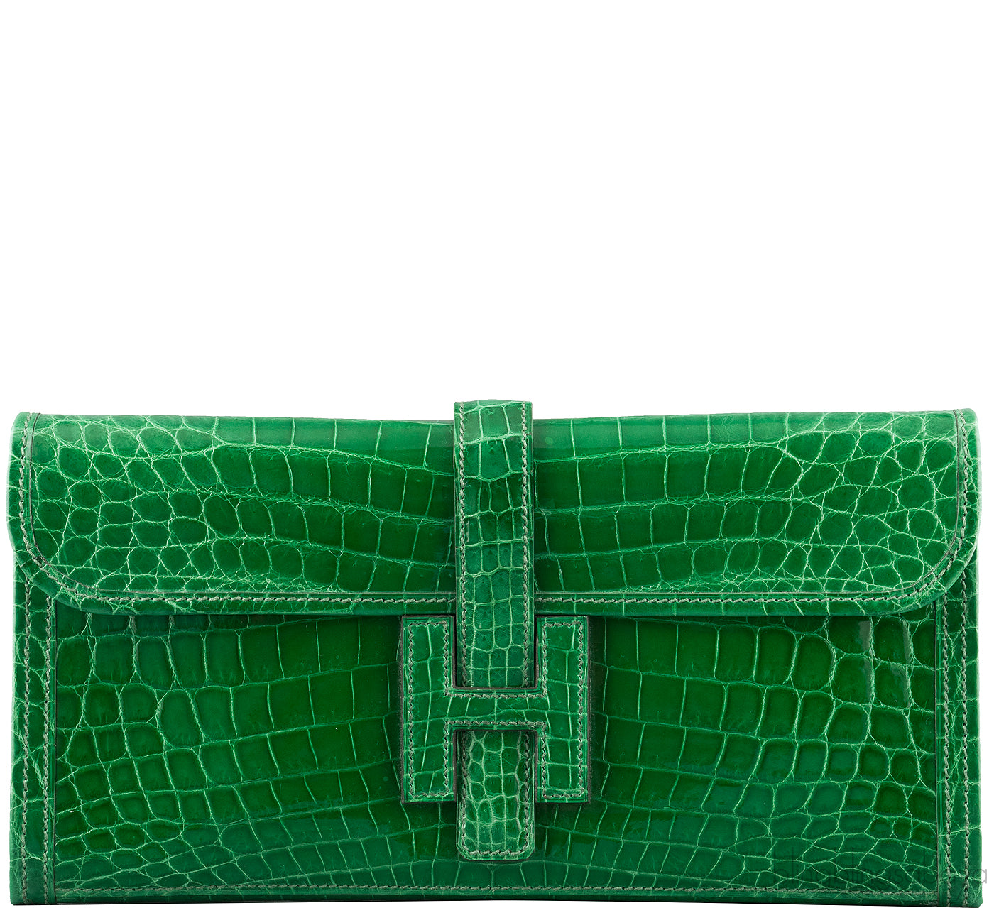Jige Crocodile Emerald Green Patent