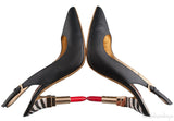 Black Pointed Slingback Lipstick Heels