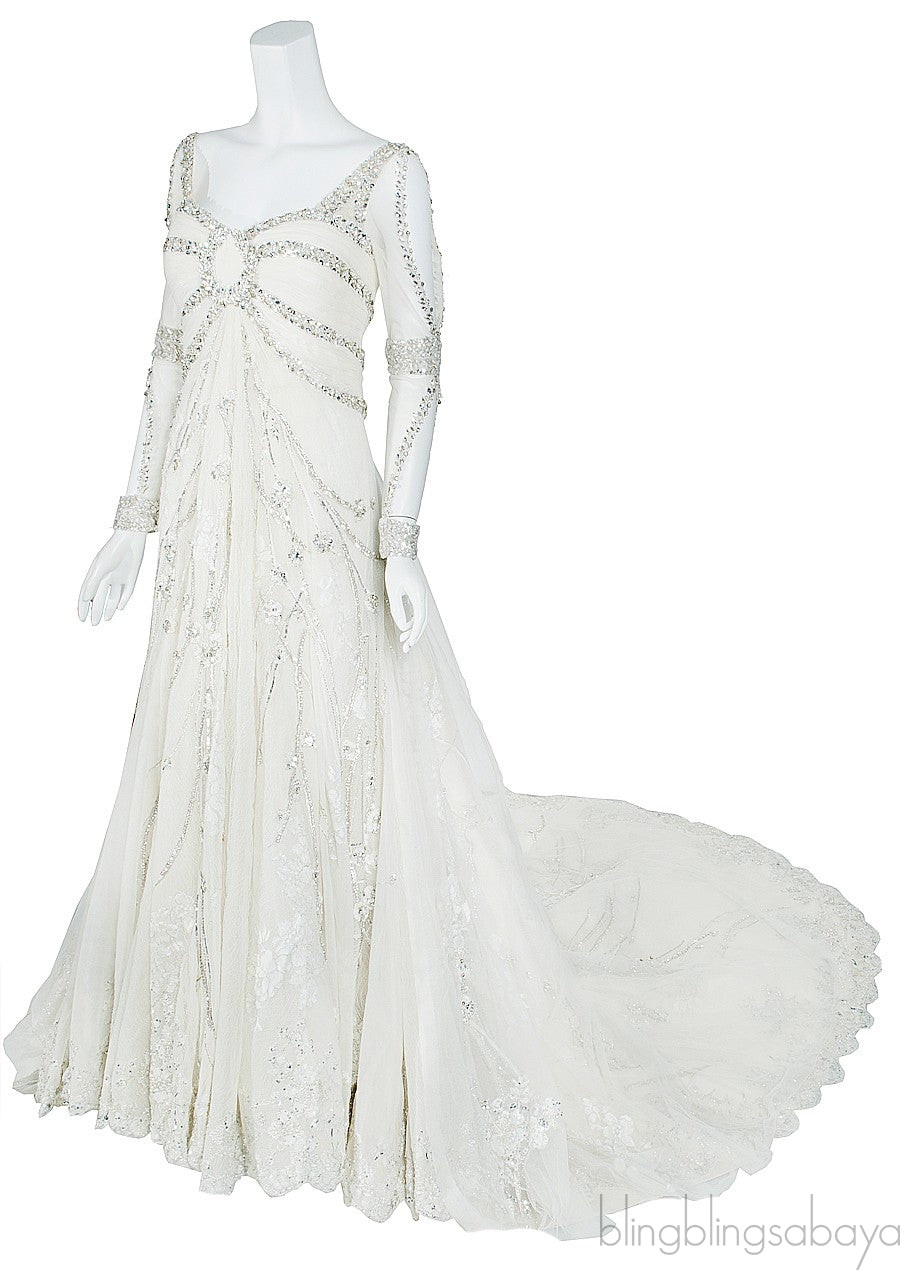Crystal Embellished Wedding Dress