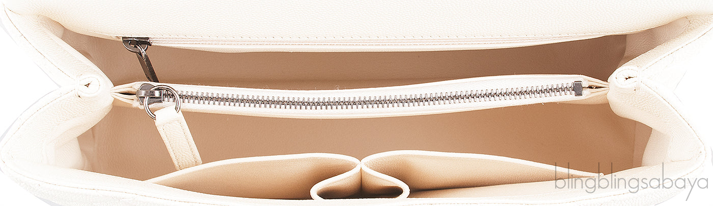 Coco White Caviar w/ Red Lizard Handle bag