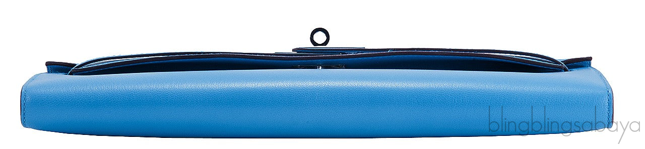 Kelly Cut Blue Azteque Clutch