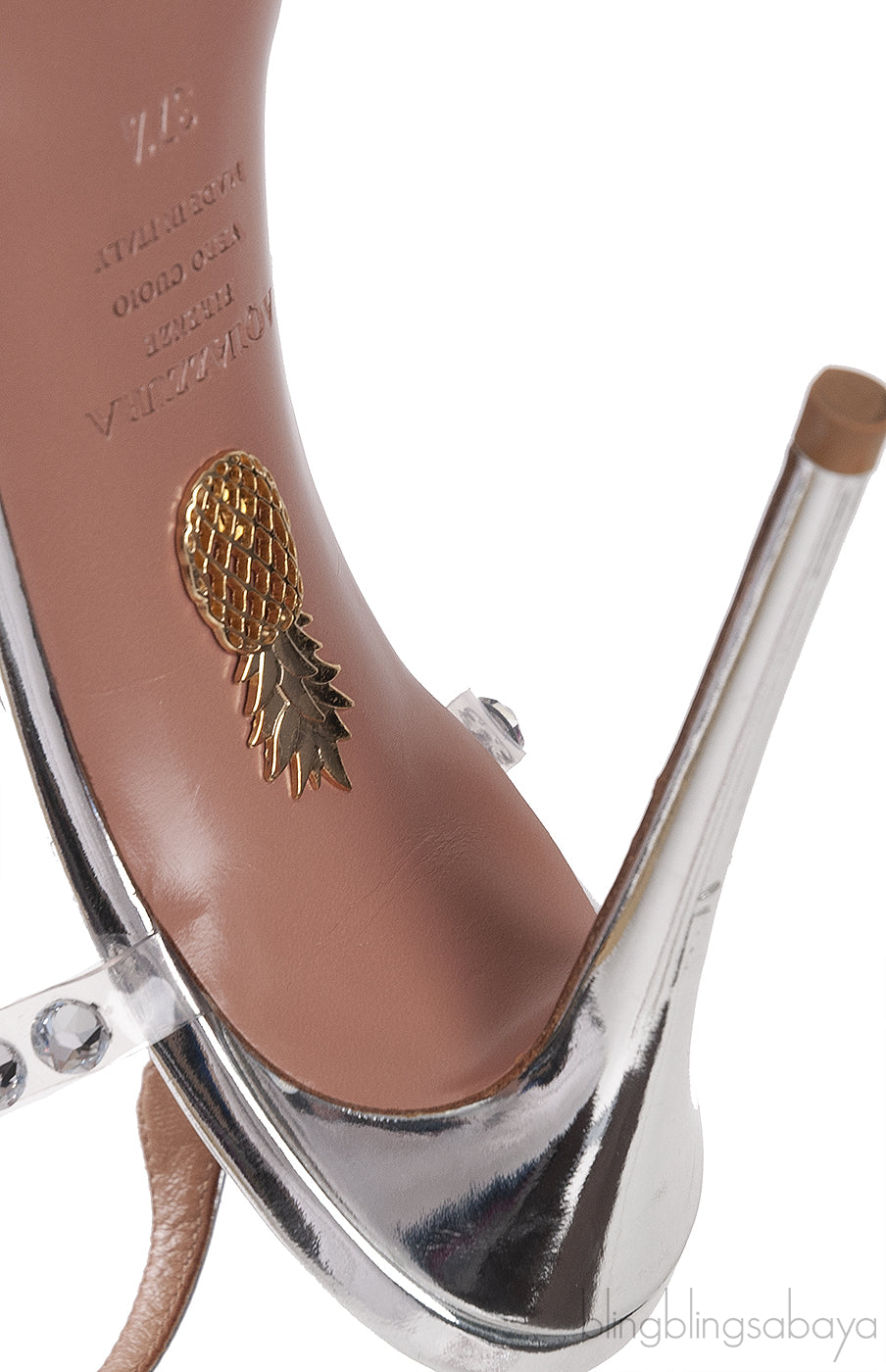 PVC T-strap Crystal Sandals
