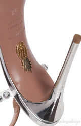 PVC T-strap Crystal Sandals