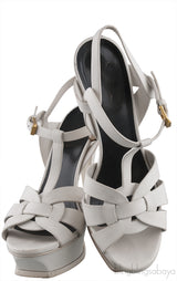 Tribute White Matte Heels