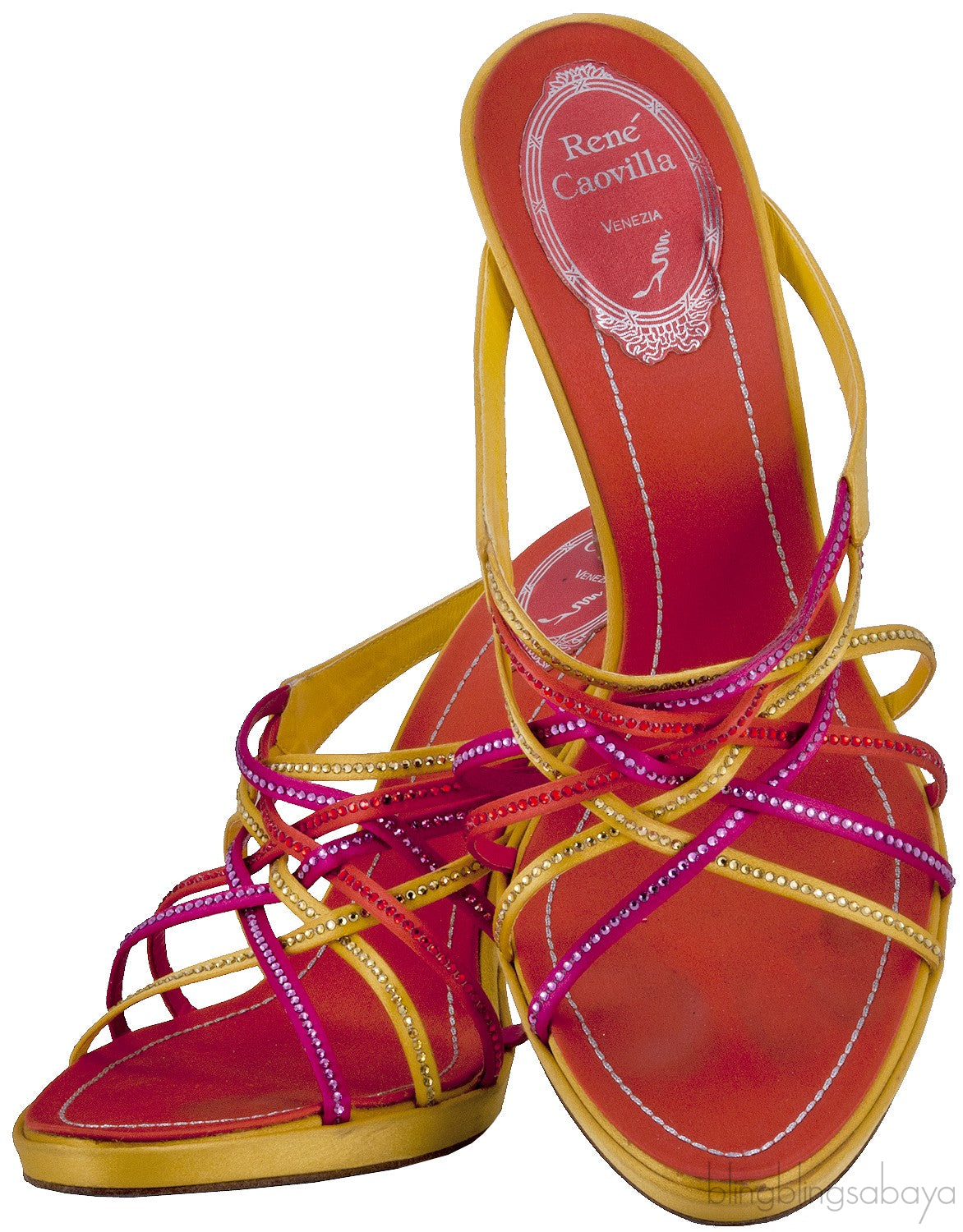 Multicolor Strappy Heels