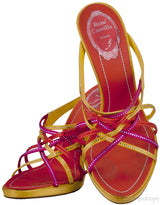Multicolor Strappy Heels