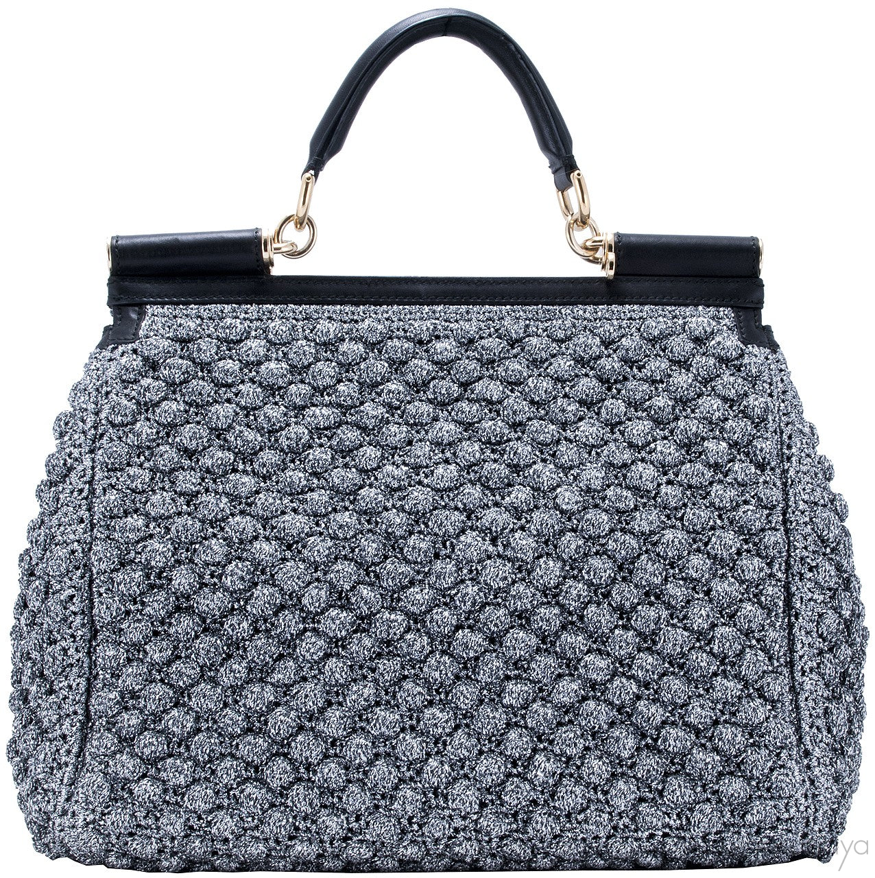 Miss Sicily Metallic Crochet Flap Bag