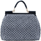 Miss Sicily Metallic Crochet Flap Bag