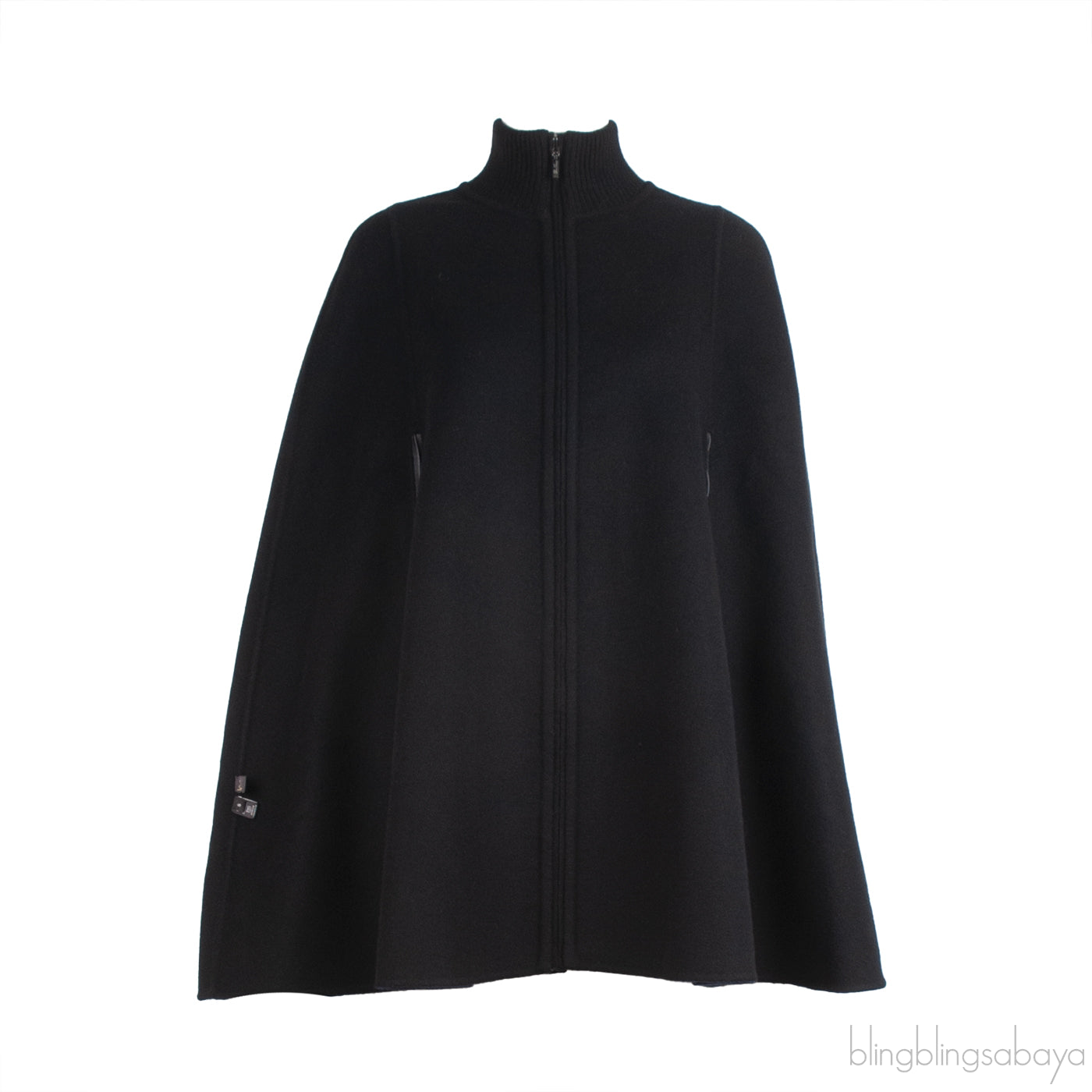 Loro Piana Black & Blue Reversible Cashmere Cape