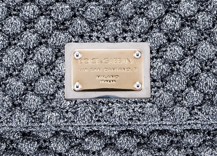 Miss Sicily Metallic Crochet Flap Bag