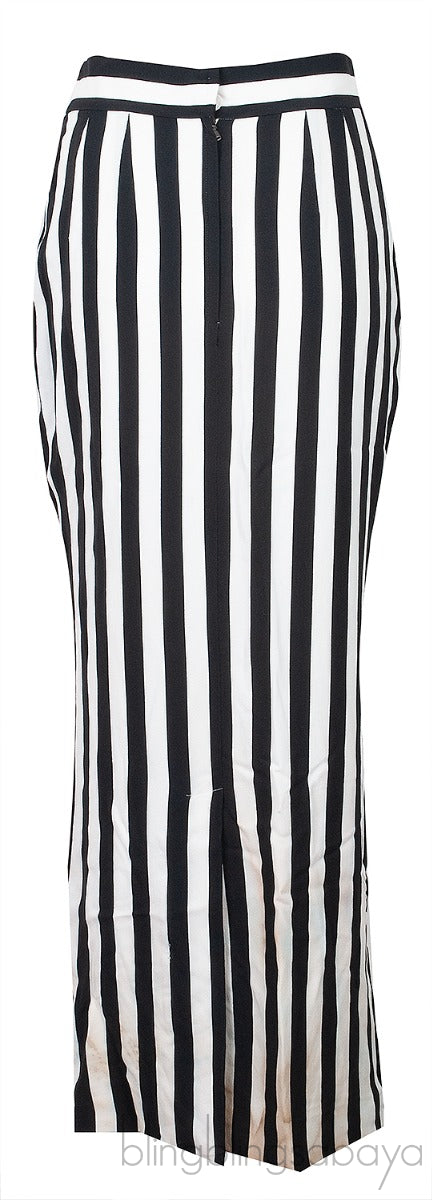 Striped Print Maxi Skirt