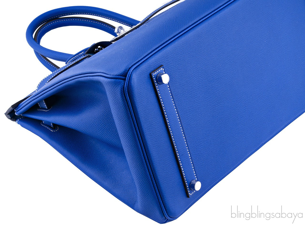 Birkin 35 Blue Electric Epsom